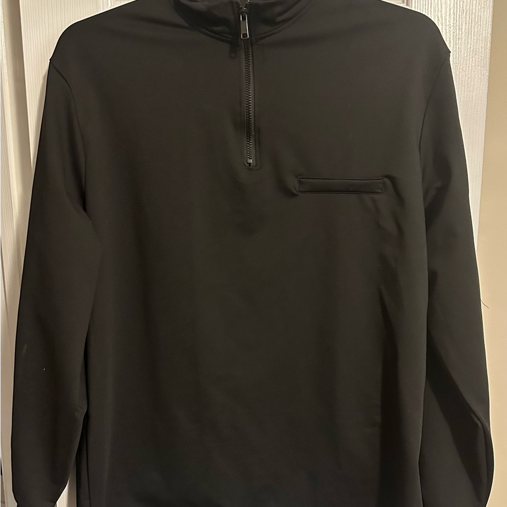 Men's Black Quarter-Zip Sweatshirt